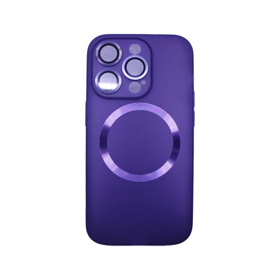 Magnetic Case with Camera Lens for Apple iPhone 14 Pro Purple